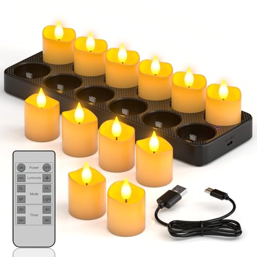 Pchero LC003RS Flameless Candles With Remote Timer & Charging Station cover