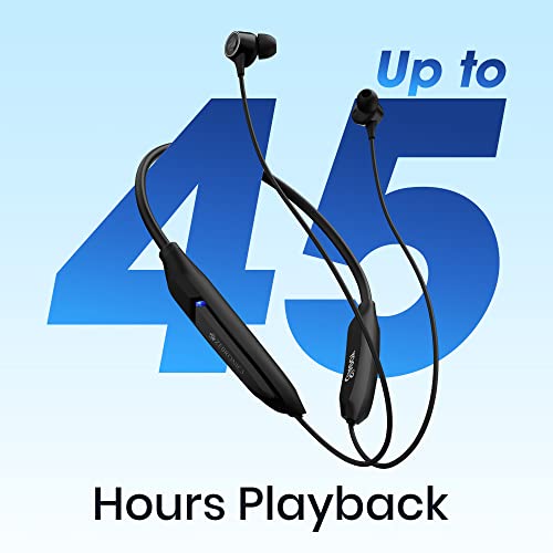 Image of ZEBRONICS Yoga N3 with 46 Hours Backup,Bluetooth V5.2 Wireless Headphones Neckband,Enc Calling,Gaming Mode (Upto 50Ms),Voice Assistant,Dual Pairing,Splash Proof&Type C (Black),in Ear