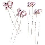 HAPINARY 4 Stück Teiliges Haarspangen U Förmige Haaraccessoires für Bräute Funkelnde Haarnadeln Design für Brautjungfern und Besondere Anlässe