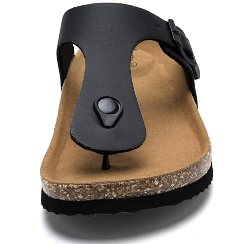 Torotto Mens Womens Flip Flops Thong Sandals with Cork Footbed Open Toe Adjustable Webbing Slides Sandals for Walking | Beach | Indoor2