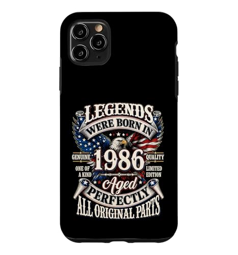 Legends Born In 1986 Vintage Patriotic Eagle 40th Birthday �X�}�z�P�[�X iPhone 11 Pro Max �p