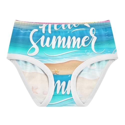 Toddler Underwear Custom 2t Cotton Panties Little Girl Fun Underpants Briefs Colorful Summer Beach