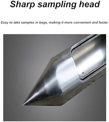 304 Stainless Steel Layered Sampler Tube, 2.5cm Dia, 50cm Length, Multi-Size Powder/Grain Sampling for Cement, Fly Ash, Drugs, Grains - Double T-Handle
