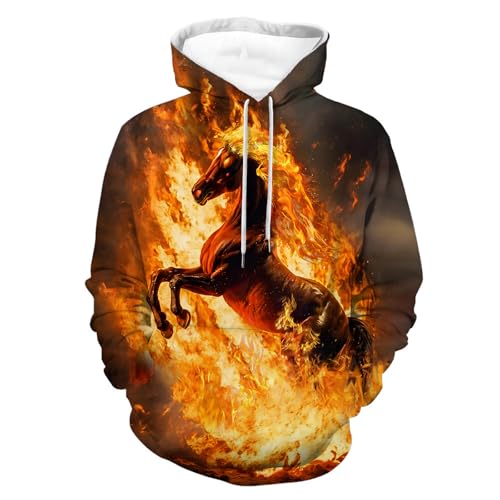 Sweat à capuche motif américain 3D idéal pour les sorties urbaines