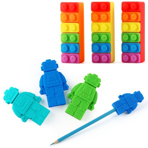 Bijou à mâcher pour autisme et TDAH : lot de 6 protège-crayons sensoriels