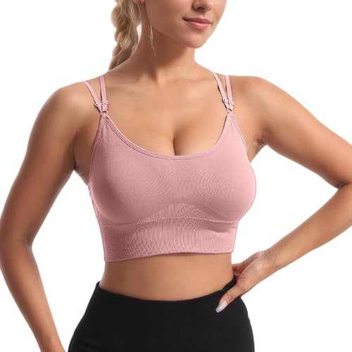 Atxnn Sujetador Deportivo Mujer, Ajustable Push Up...