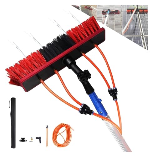 Brosse de lavage télescopique de 6m alimentée en eau pour le nettoyage de vitres et panneaux