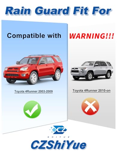 Image of Tape-on Rain Guards Fit for 2003-2009 Toyota 4Runner Extra-Thick Window Rain Guard Window Deflectors Window Vent Visors Vent Shades Exterior Car Accessories-4PCS