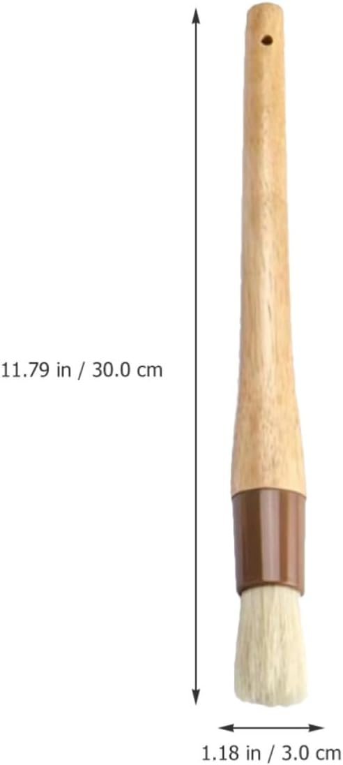 3pcs Pastry Brush Set with Bristle Basting Brushes and Ergonomic Wooden Handles for Cooking and Grilling with Non-slip Design for Baking and Bbq