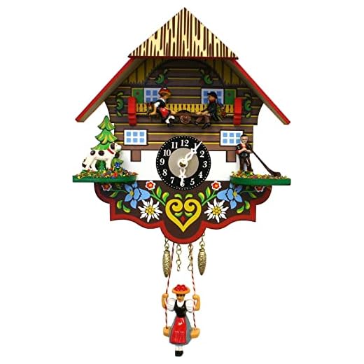 193KSQ ENGSTLER Battery-Operated Cuckoo Clock-Mini Size, Multi