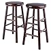 Winsome Wood Shelby 2-Pc Swivel Seat Counter Stool Set - Walnut