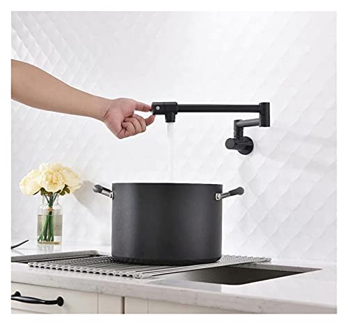 Grifo de llenado de ollas para cocina moderna en oro rosa abatible 2