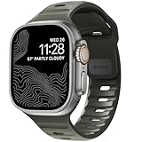 NOMAD Sport Strap V2 Ash Green | strapazierfähiges Uhrenarmband für die 49mm/45mm/44mm/42mm Versionen der Apple Watch | Grün
