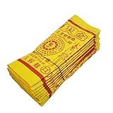 billete china 1 Juego de ofrendas doradas: incluye 90 piezas de billetes dorados de papel chino Joss Hell Bank para quemar dinero de los antepasados ​​y rituales funerarios.