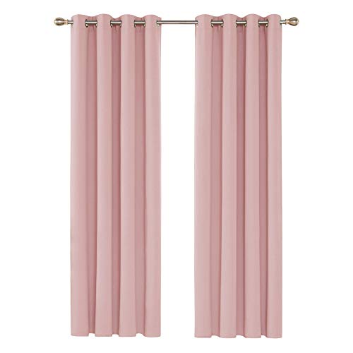 Deconovo Cortinas para Habitación con Aislamiento Térmico Telas Tupidas Gruesas Poliéster con...