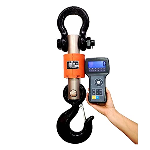 KENBT Báscula de grúa electrónica Báscula de grúa de impresión inalámbrica 3T/ 5T/10T Gancho Llamado Báscula de conducción,Herramientas Profesionales(3T)