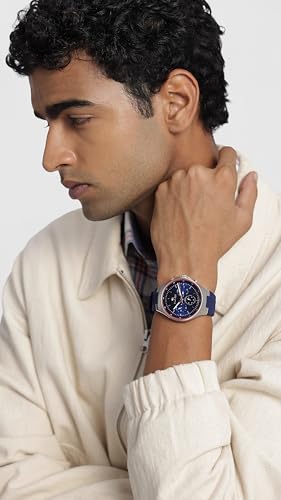 Image of Tommy Hilfiger Justin Quartz Multifunction Navy Dial Navy Silicone Strap Watch for Men