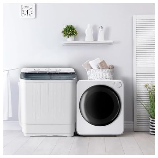 DOGHLY Portable Washer and Dryer Combo Set, 1.6 Cu.Ft Portable Clothes Dryers,22 lbs Twin Tub Washing Machine, Compact Washer and Dryer for Apartment, RV, Dorm