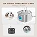 Cat Water Fountain Stainless Steel: Pet Fountains for Cats/Dog Indoor Automatic Waterer Bowls for Drinking Small Animal Water Dispenser Metal Pets Watering Faucet Bottle Auto Kitty Watering Supplies