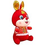 Poupée de lapin en peluche - 2023 est l'année chinoise du lapin, ce de lapin en peluche indique la chance, la santé, la richesse et une bonne récolte en 2023, de lapin en peluche