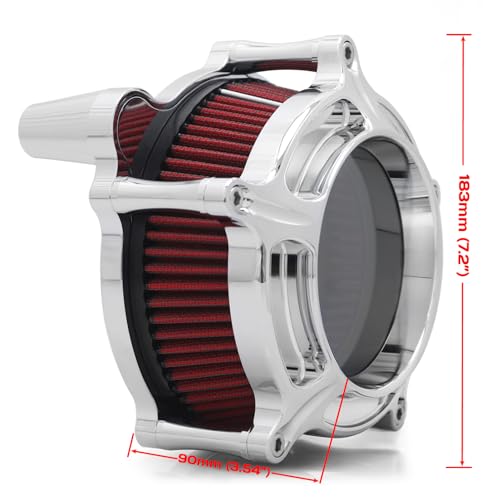 Chromed Air Cleaner Red Filter C
