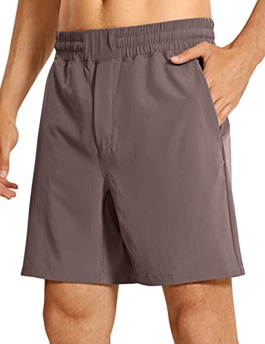Image of CRZ YOGA Linerless Workout Shorts 7'' | Lightweight, Quick Dry, Running, Pockets, for Men