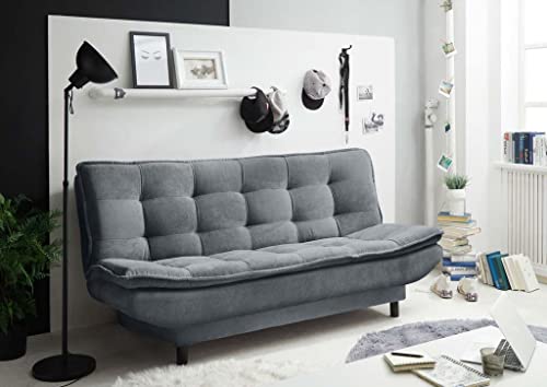 Froschkönig24 Patch 2 Schlafsofa Schlafcouch Polstergarnitur 188 x 89 cm Anthrazit Cover
