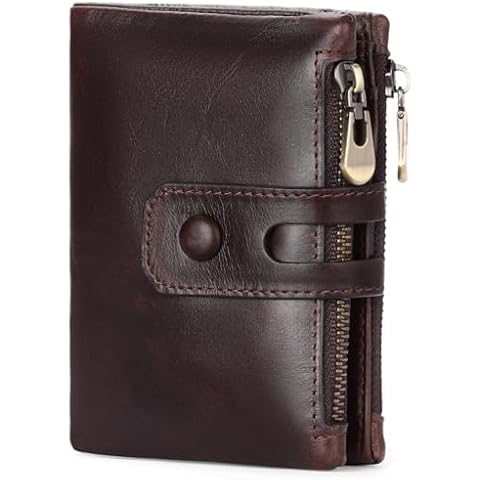 FALAN MULE Wallet for Men Large Capacity Genuine Leather Men Wallets RFID Blocking Cover