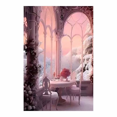 Palais Hiver Rose Fantaisie TERUEA tableau decoration salon 80x120cm sans cadre