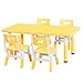 Produktbild CTC Kinder- / Kindertisch- und Stuhlset, Multifunktions-Hubtisch, Indoor-GartenaktivitäTen Umweltschutz/Gelb / 1 table 6 chairs
