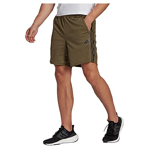Image of adidas Tr-ES PIQ 3Sho Men Blue Training Shorts Size -