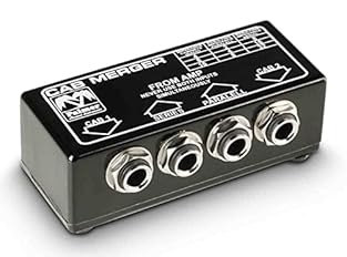 Possible to connect 2 guitar boxes to one amplifier output Selectable whether boxes are switched in series or parallel No distortion of sound Input and output connections: 6.3 mm jack Number of inputs and outputs: 2 each