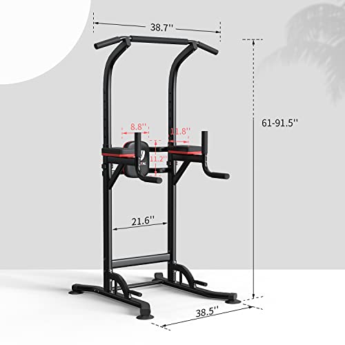 Wesfital Power Tower Pull Up Bar Dip Station,Pull Up Bar Dip Stand Multi-Function Workout Station Fitness Exercise Equipment For Men Women Home Gym #TOP1