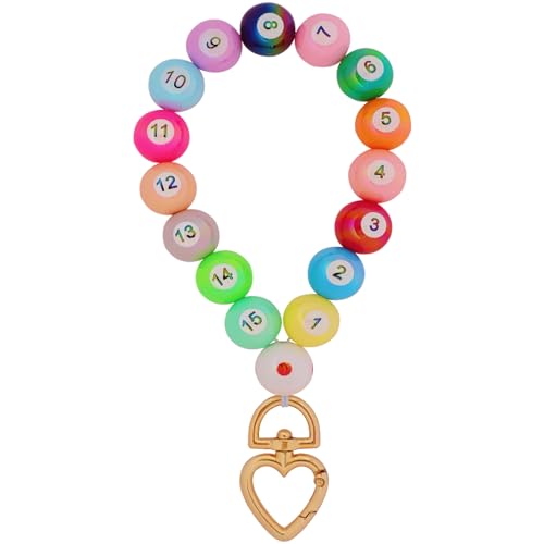 Doflamingo Billiard Bracelet Keychain for Women Cute 8 Ball Wristlet Accessories For Car Fob Key Holder Wrist Lanyard