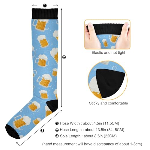 Image of SHJI Compression Socks for Women Sock Men Knee High Stockings for Running Athletic Hiking Cycling