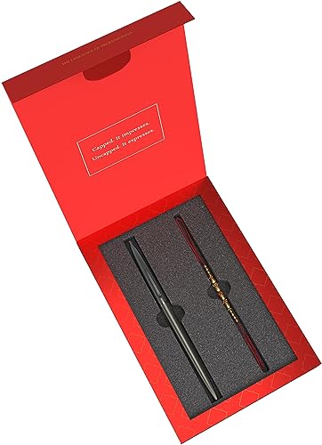 Paperkraft Rakshabandhan Gift Set | Rakhi & Pen Pack | Premium Metal Body Pen With Elegant Twist Mechanism, Blue, Black