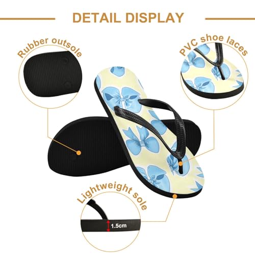 STAYTOP Blue Ribbon Bow Flip Flops Sandals of Men's & Women's,Sandals Beach Slippers Shower Slides2