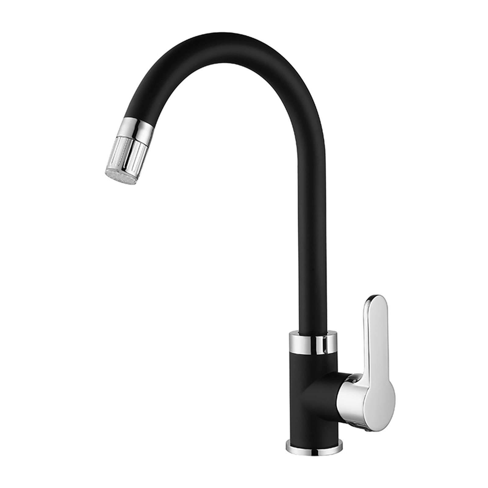 Mitigeur noir évier de cuisine mélangeur eau chaude froide robinet moderne à LED température