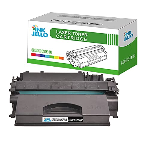 InkJello Compatible Toner Cartucho Reemplazo por HP P2050 P2055 P2055d P2055dn P2055X Canon i SENSYS LBP 251dw 252dw 253x 6300dn 6310dn 6650dn 6670dn 6680x MF 411dw 416dw 418x CE505X/CRG719H (Negro)
