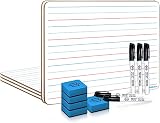 5 Pack Double Sided Whiteboards Lined Dry Erase Board for Kids Ruled Writing Board Handwriting Pract
