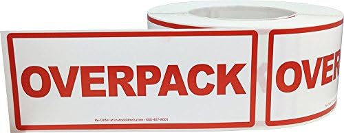 Air Specialty Overpack Labels, 2.5 x 6 Inch Adhesive Shipping Labels, 500 Overpack Handling Stickers Per Roll for Hazardous Materials Packaging and Transport – Made in the USA image 5