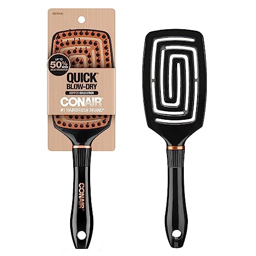 Conair Quick Blow-Dry Copper Collection, Flexi-Head Vent Brush, Hair Brush, 1 Count #TOP21