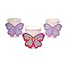 BUTTERFLY CUP WITH SLEEVE - Party Supplies - 8 Pieces