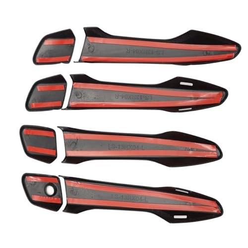 Image of SecosAutoparts 4Pcs Door Handle Covers W /2 SMT KH, Glossy Black, Compatible with Lexus is 2014-2022, GS 2013-2020, ES 2013-2018 RX 2010-2015, CT 2011-2017