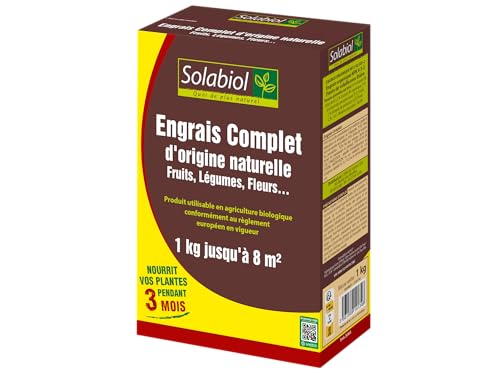 SOLABIOL Engrais Complet - 1Kg - Mini-Granulés - Epandage Facile & Sans Poussière - Double Action Starter & Nutrition Longue Durée SOCONAT1