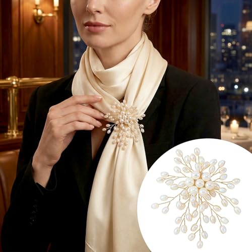 PAGOW Large Pearl Brooches for Women, Flower Pearl Striking Brooch Pins by PAGOW - Used condition - Image 6