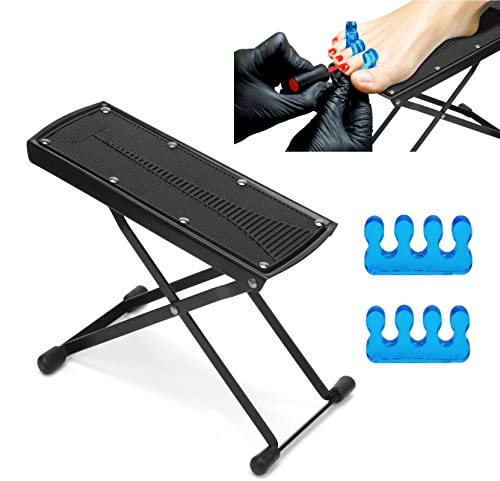 Portable Pedicure Foot Rest, Anglecai Non- Slip Home Beauty Foot Rest Shower Stool for Easy-at Home Pedicures, Adjustable Foot Pedicure Stool Treat Feet No More Bending or Stretching