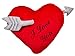 Bada Bing Kissen Herz I Love You rot Pfeil Amor Herzkissen Plüschkissen (35 cm)