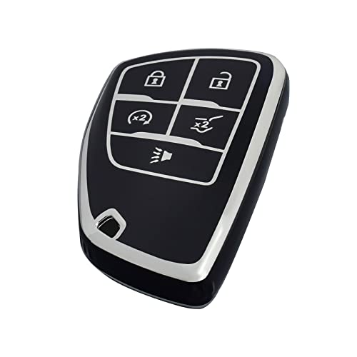 OFFCURVE for Chevy Buick Key Fob Cover, TPU Key Fob
