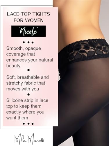 Image of Mila Marutti Sheer Tights for Women | Pantyhose Stockings Nylons | Made in EU